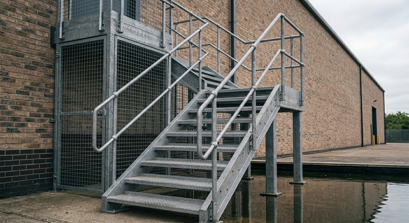Bespoke Metal Work Industrial access stairs by Steel Staircase Manufacturers UK