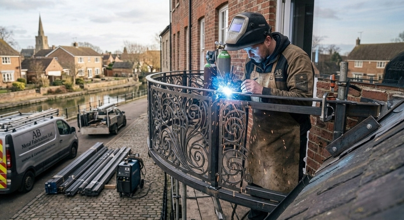 Bespoke Metal Work Welding Services in Cambridge & Ely - AB Metal Fabrication Ltd on-site in Isleham