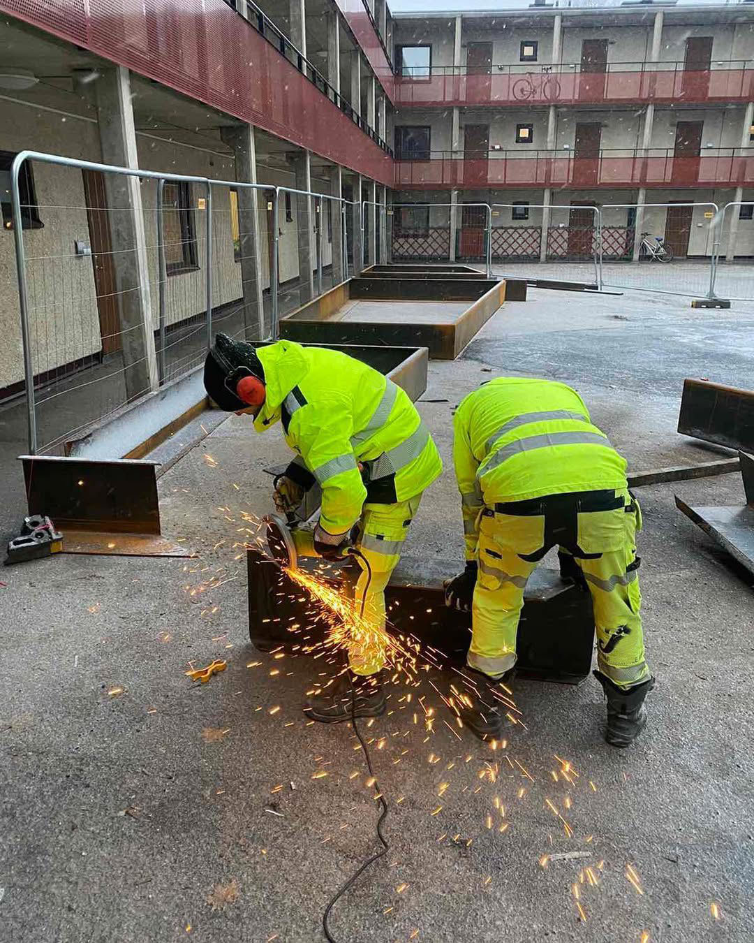 On-site structural steel cutting Cambridgeshire